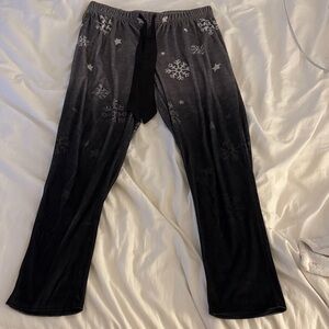 Justice Black and Gray Kids Pajama Bottoms